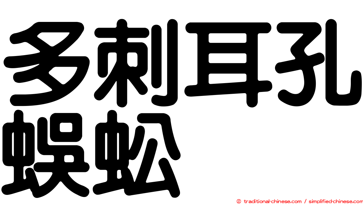 多刺耳孔蜈蚣