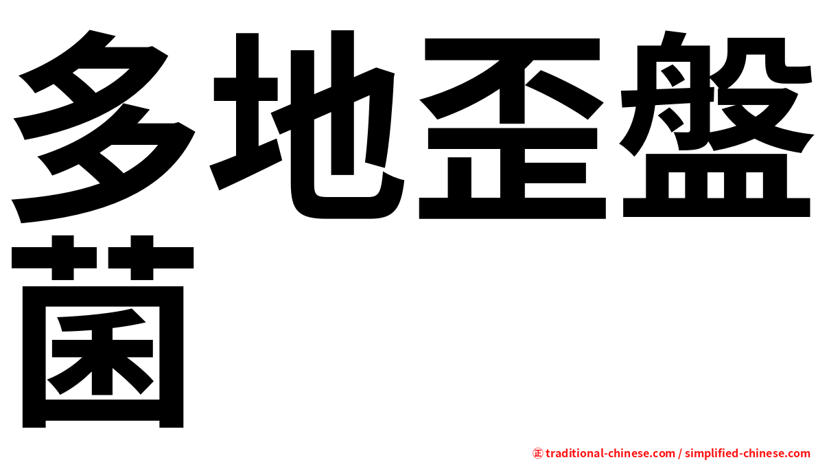 多地歪盤菌