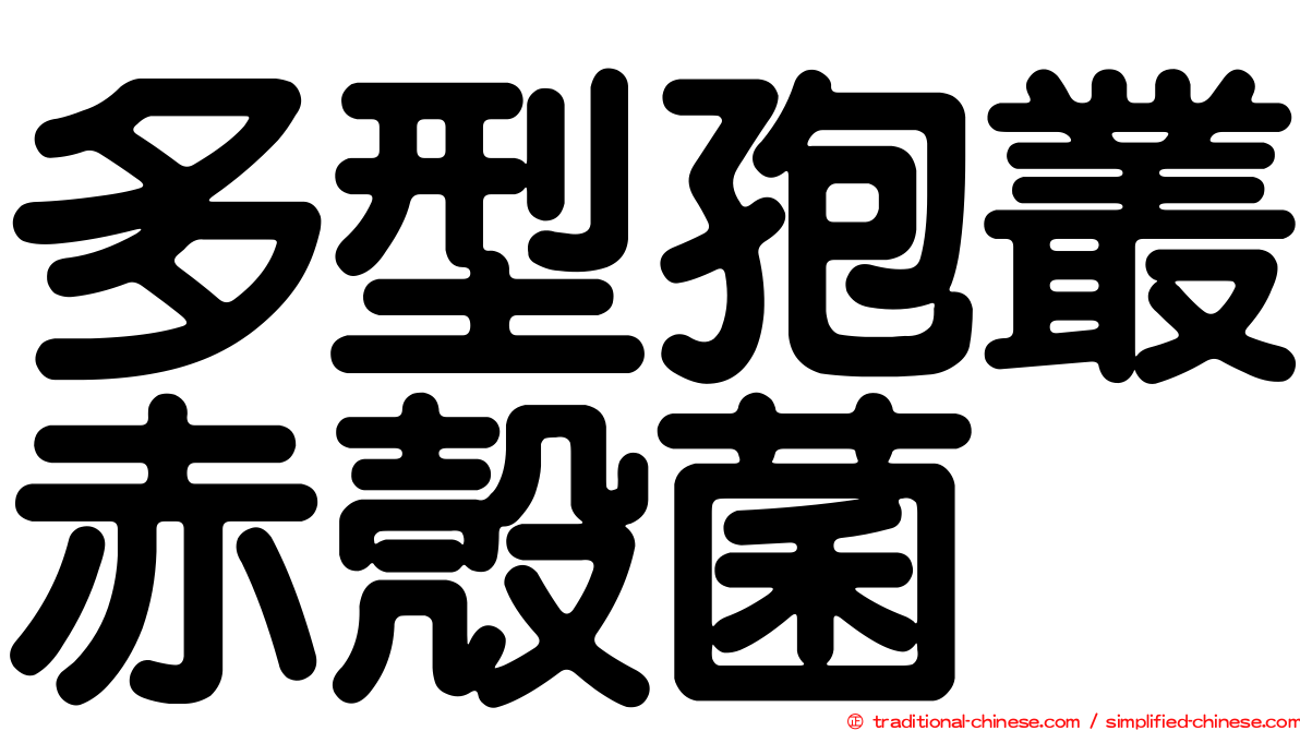 多型孢叢赤殼菌
