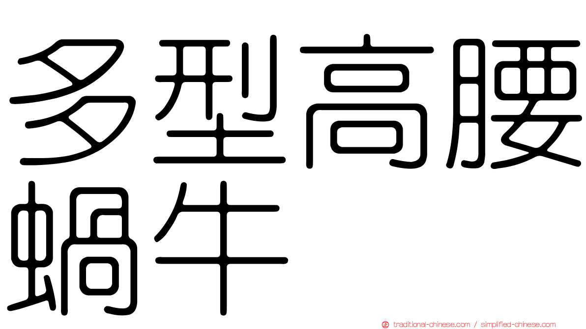 多型高腰蝸牛