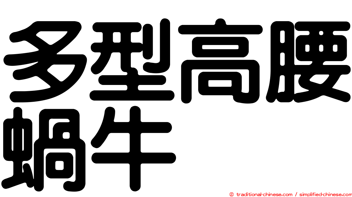 多型高腰蝸牛