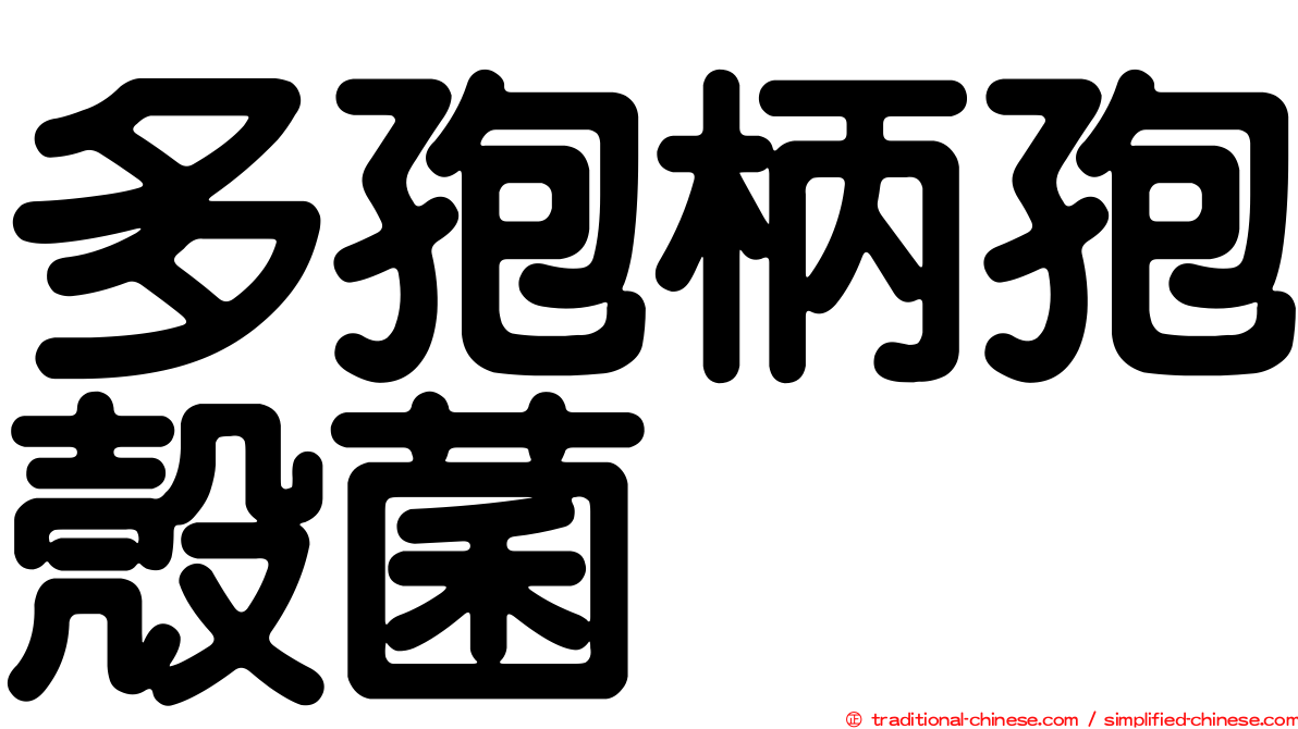多孢柄孢殼菌