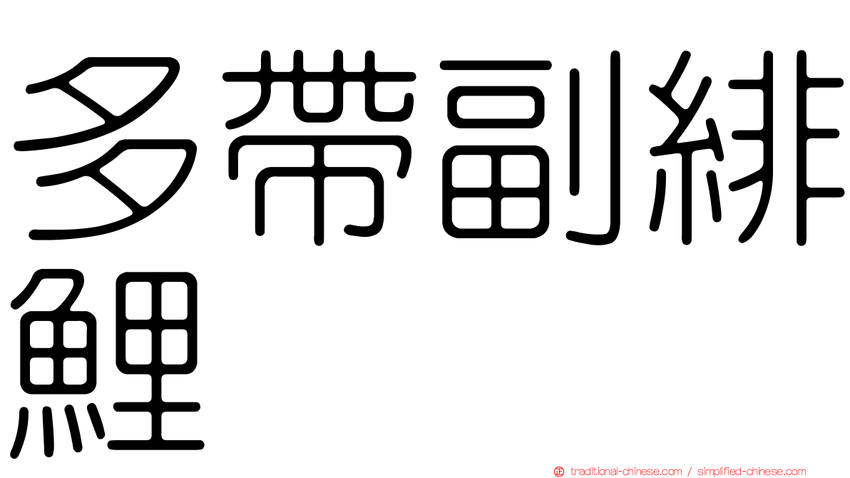 多帶副緋鯉