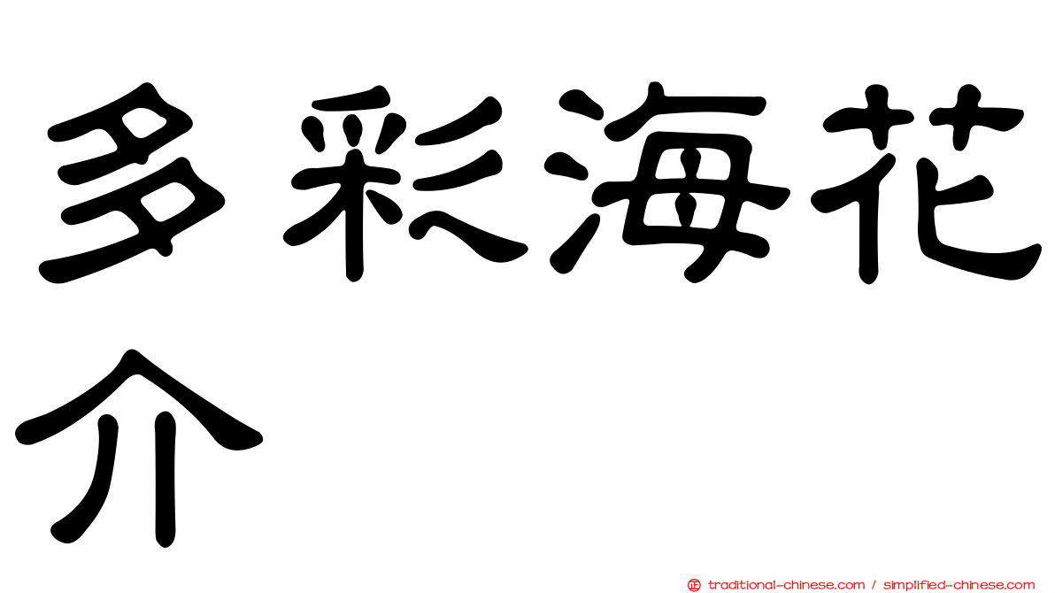 多彩海花介