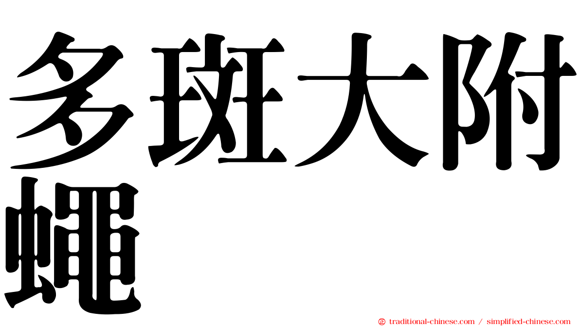 多斑大附蠅