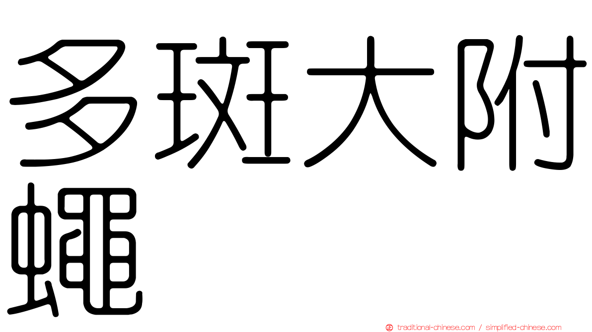 多斑大附蠅