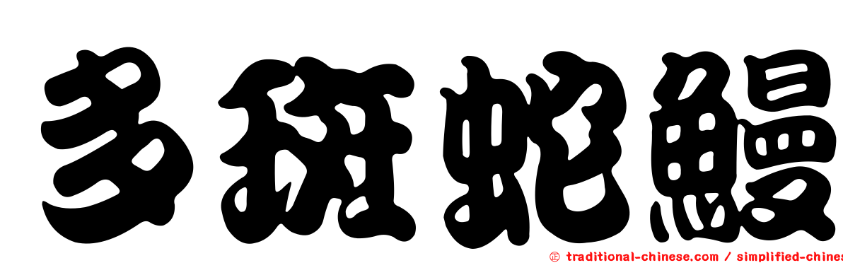 多斑蛇鰻