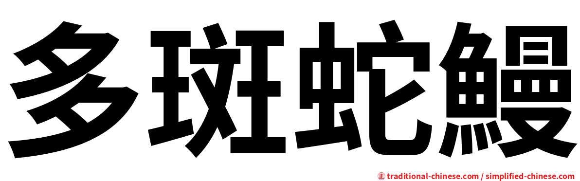 多斑蛇鰻