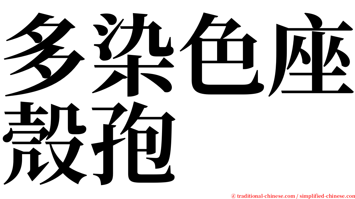 多染色座殼孢 serif font