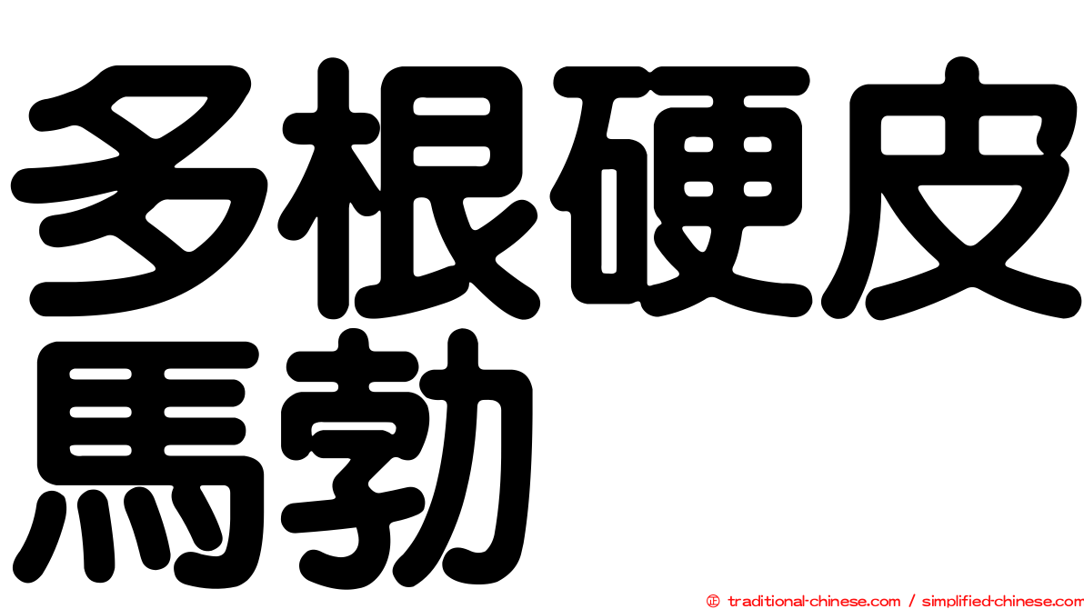 多根硬皮馬勃