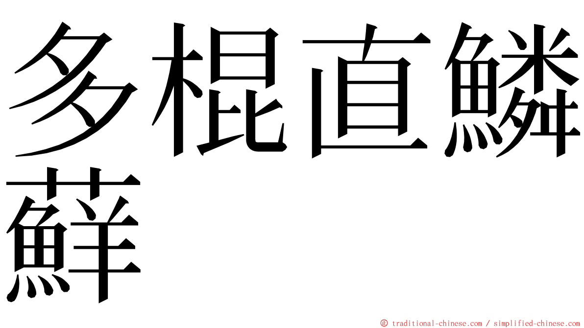 多棍直鱗蘚 ming font