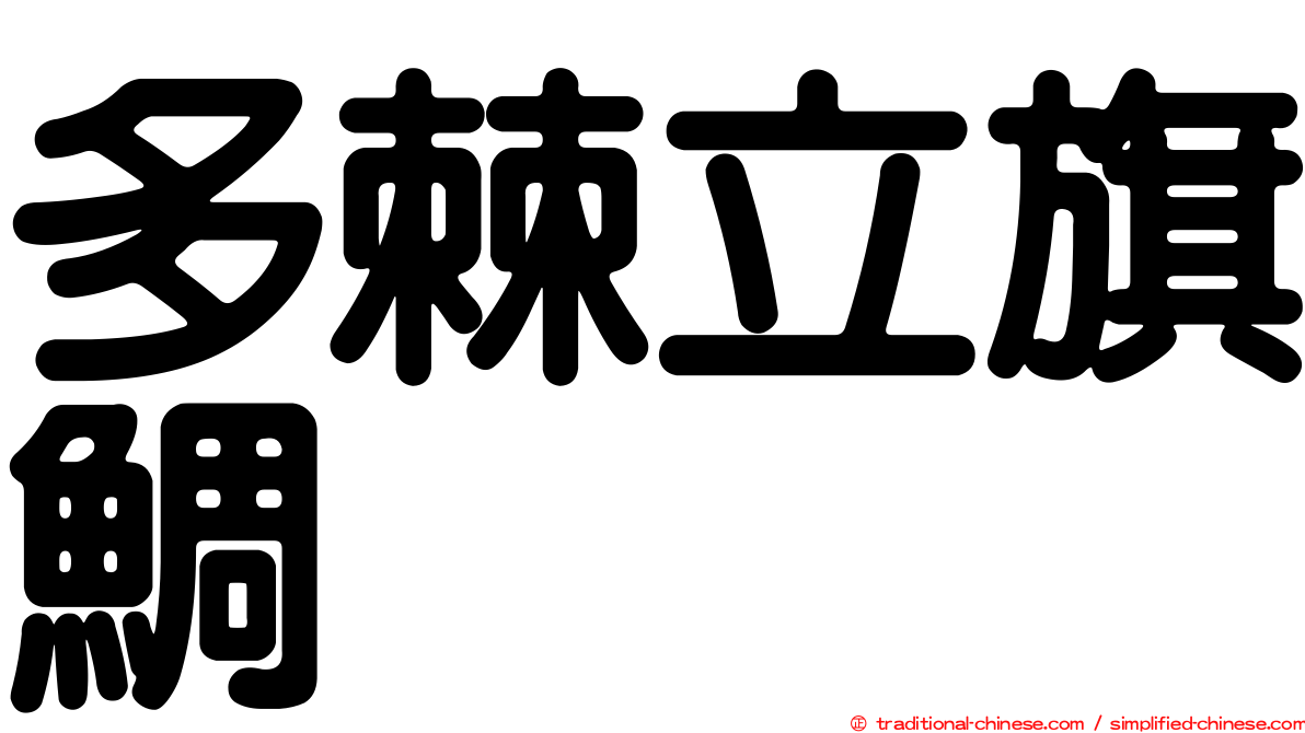 多棘立旗鯛