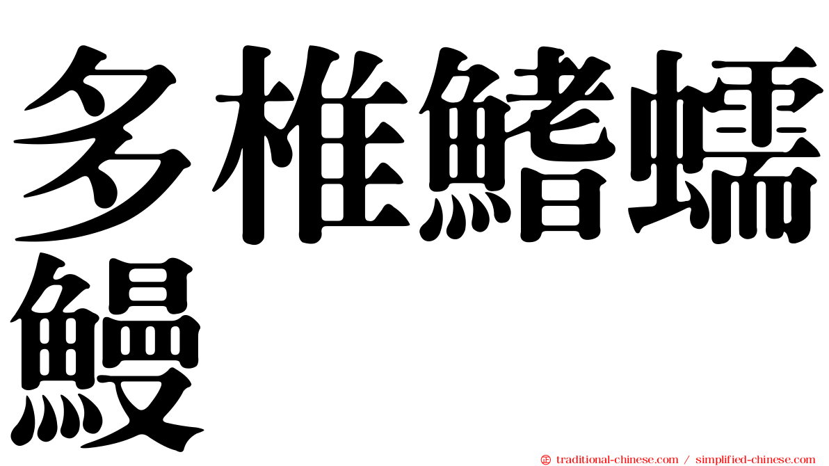 多椎鰭蠕鰻