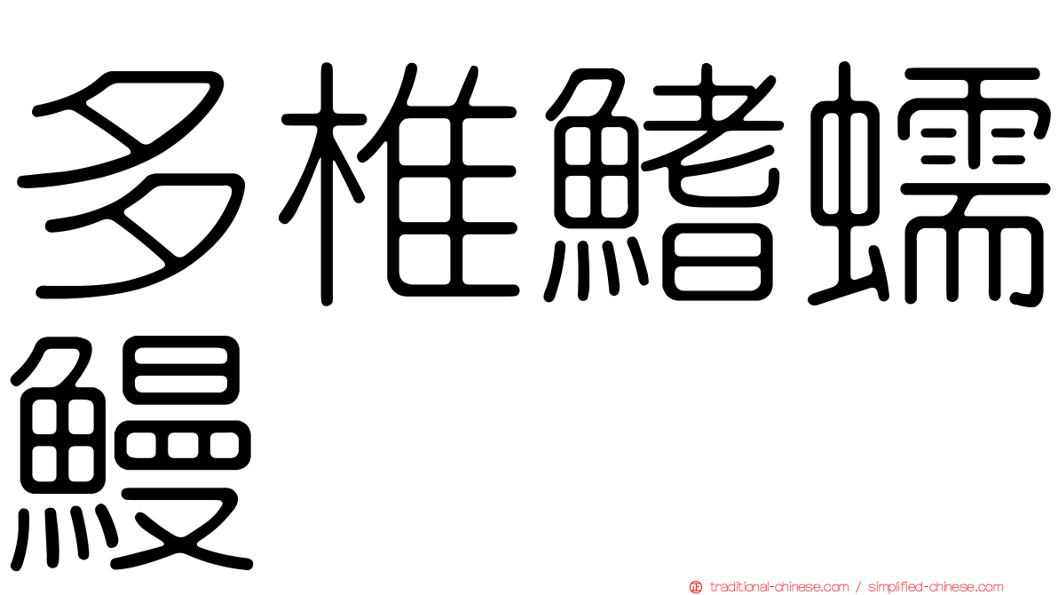 多椎鰭蠕鰻