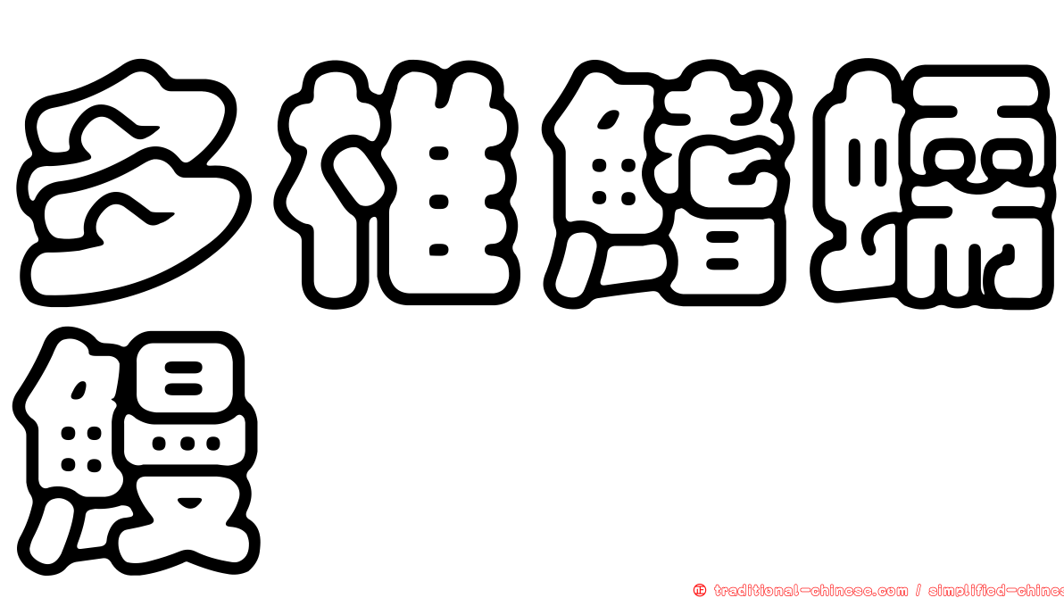 多椎鰭蠕鰻