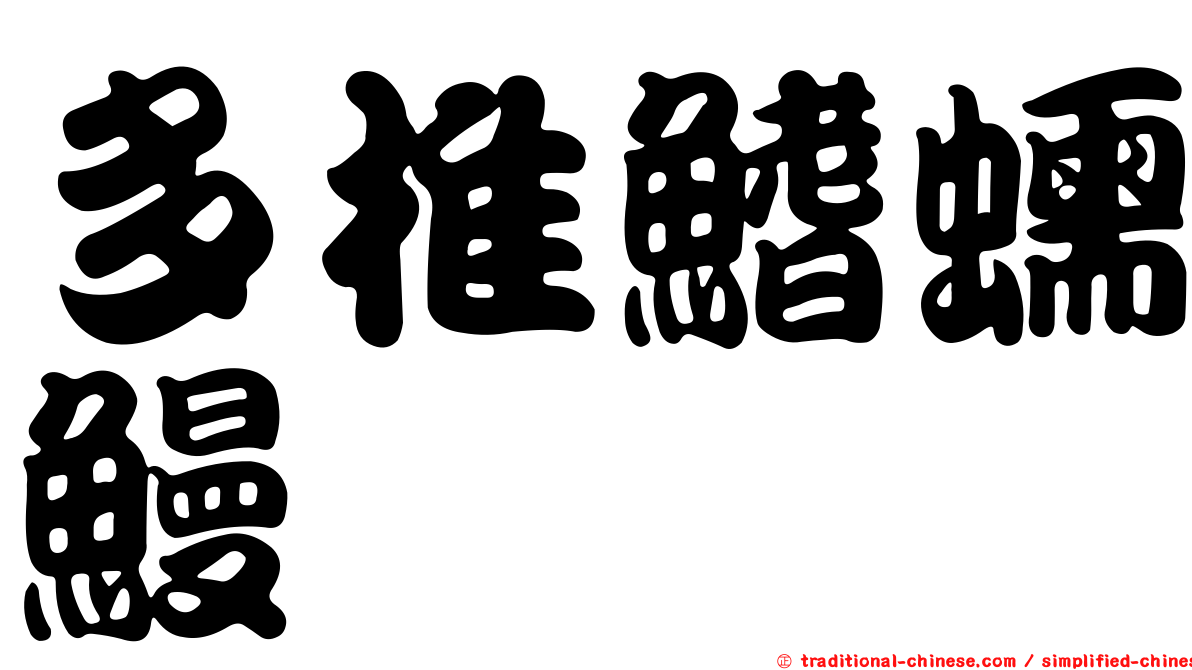 多椎鰭蠕鰻