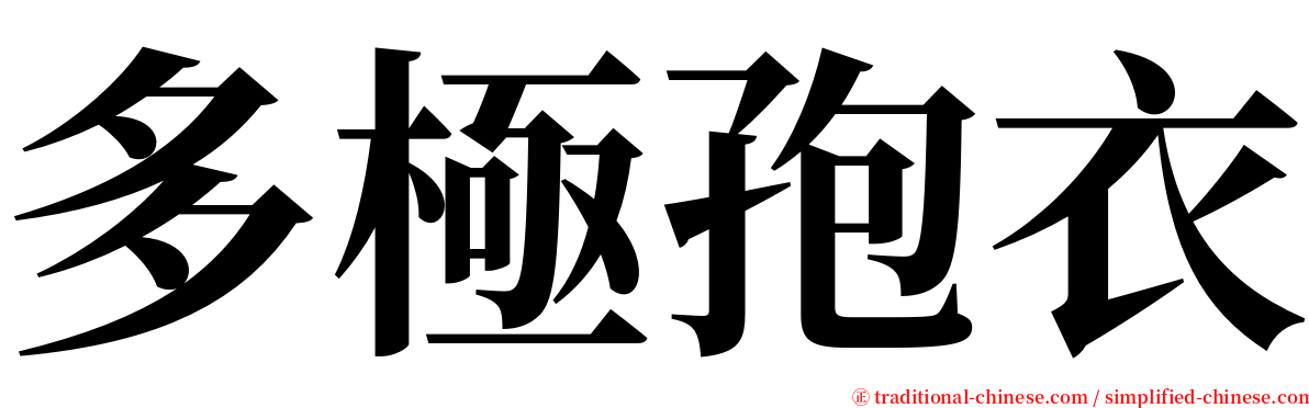 多極孢衣 serif font