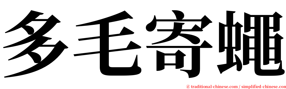 多毛寄蠅 serif font