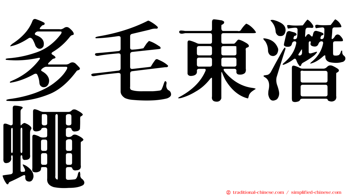 多毛東潛蠅