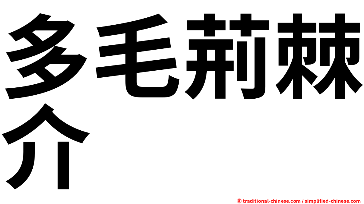 多毛荊棘介