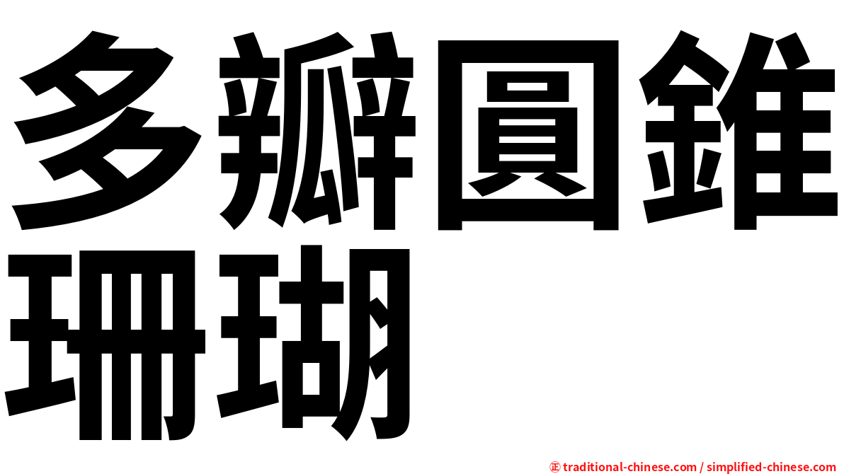 多瓣圓錐珊瑚