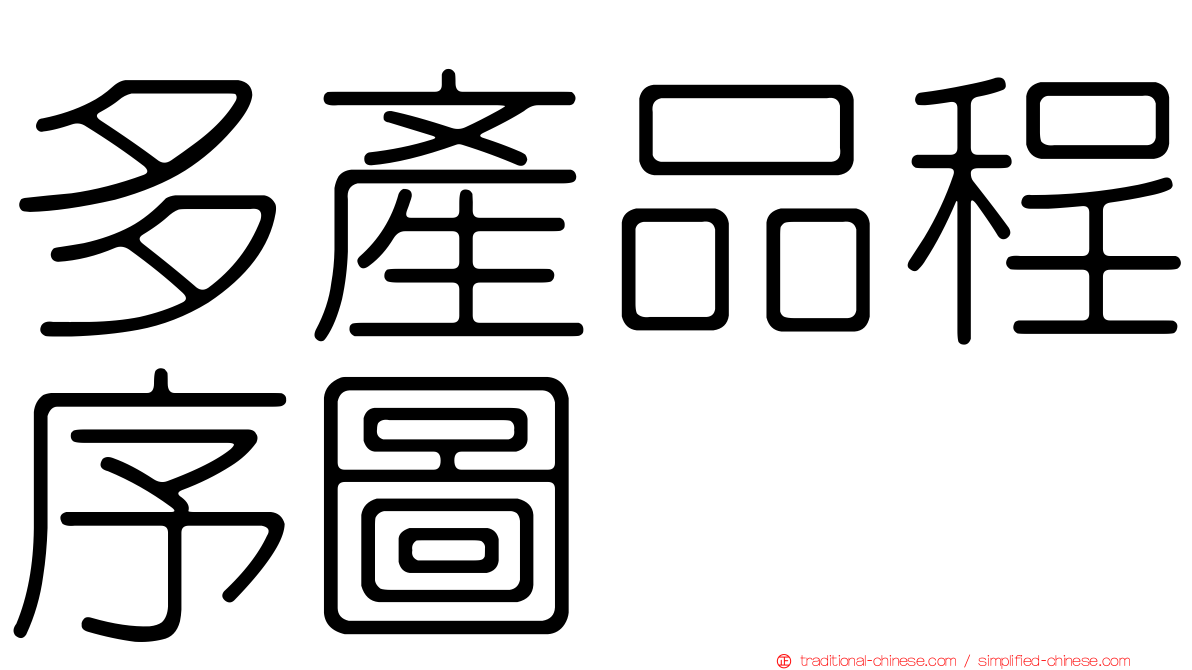 多產品程序圖