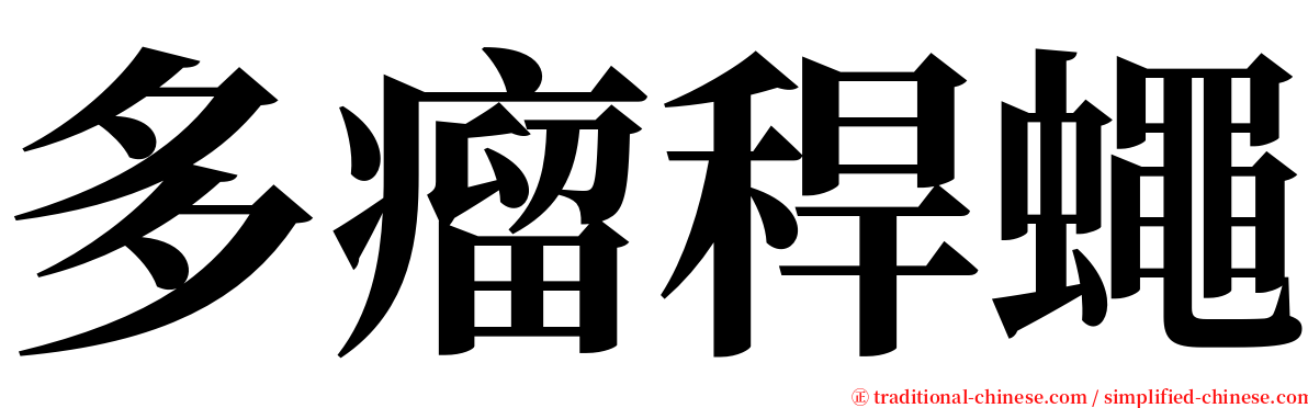 多瘤稈蠅 serif font