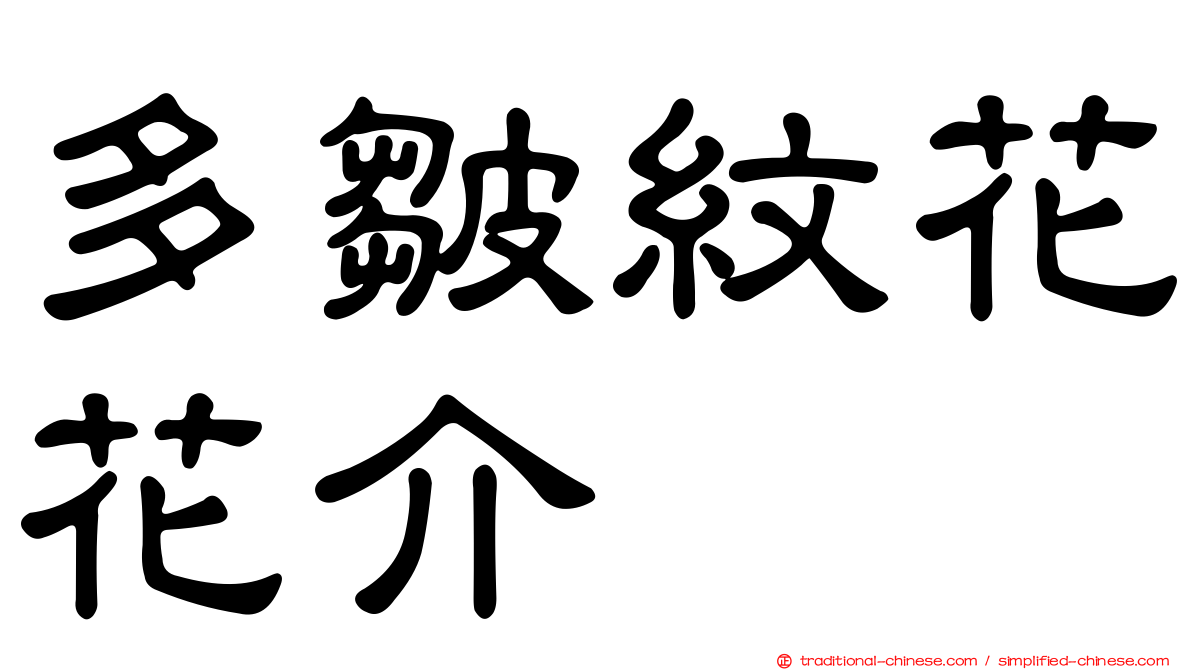 多皺紋花花介