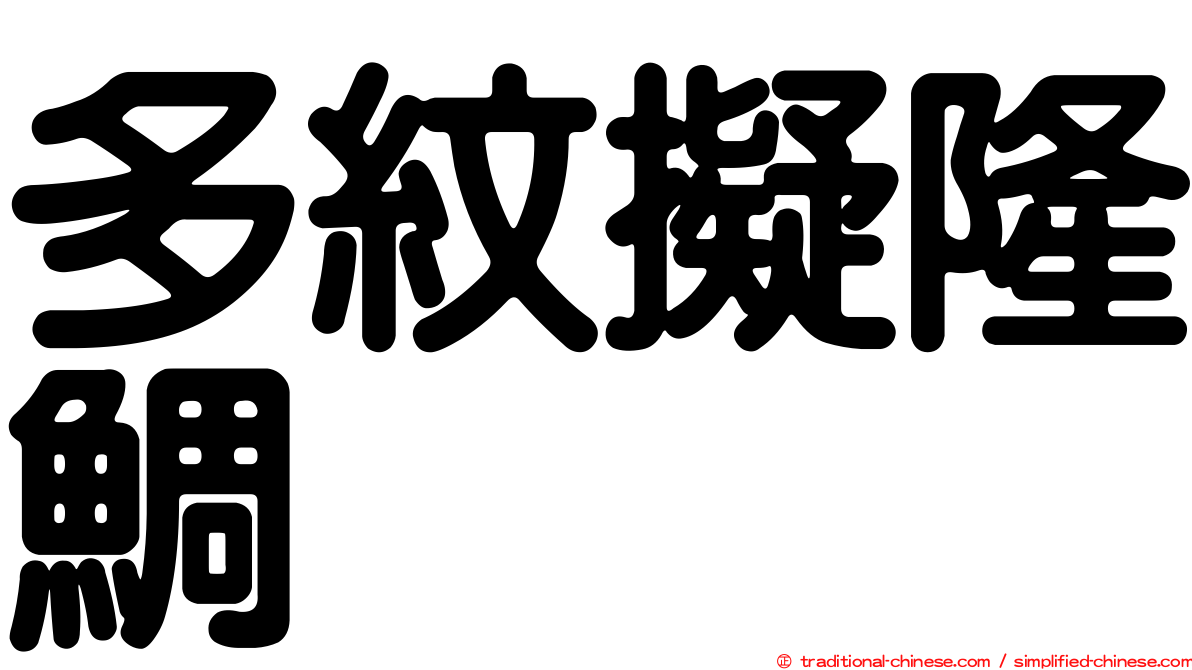 多紋擬隆鯛