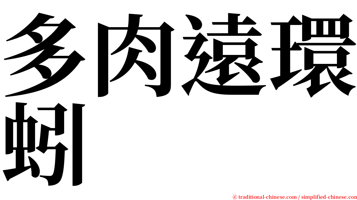 多肉遠環蚓 serif font