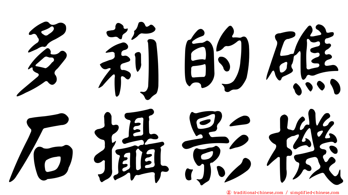 多莉的礁石攝影機