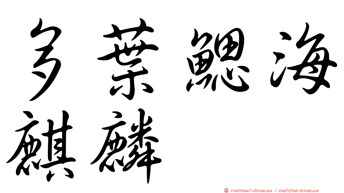 多葉鰓海麒麟