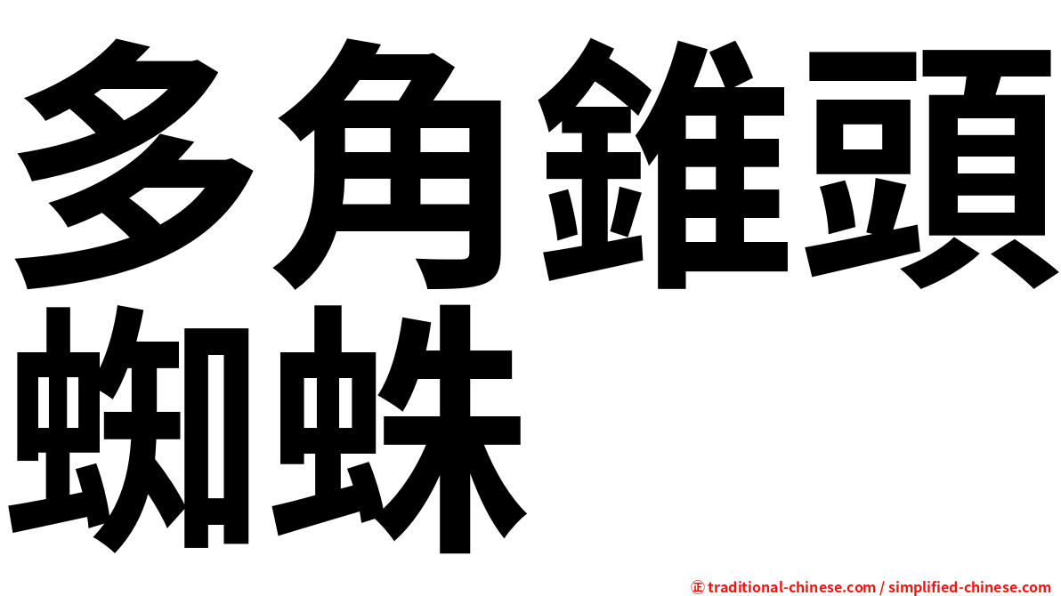 多角錐頭蜘蛛