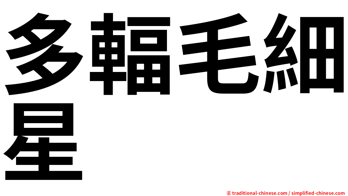 多輻毛細星