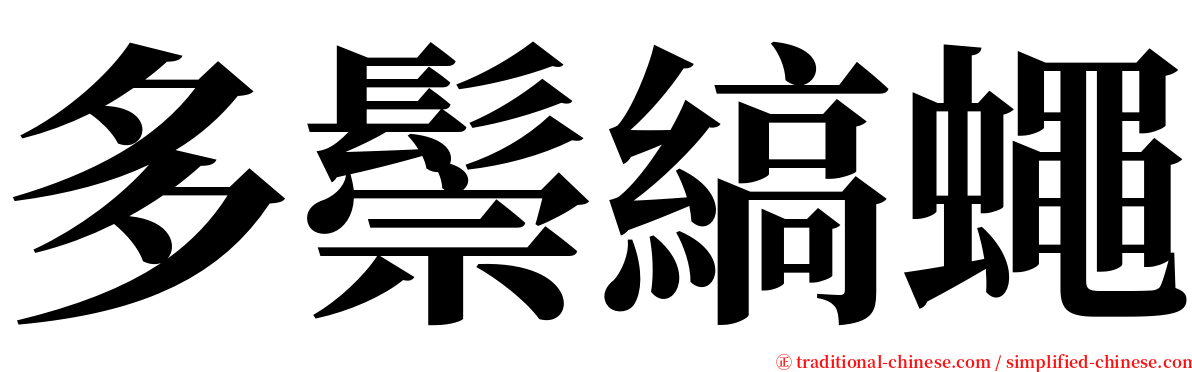 多鬃縞蠅 serif font