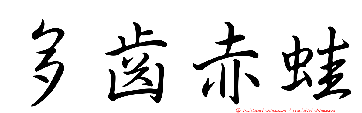 多齒赤蛙