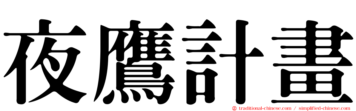 夜鷹計畫
