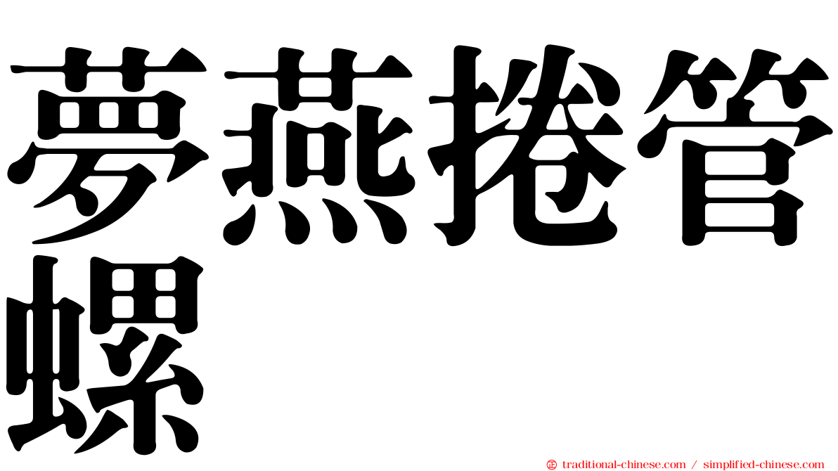 夢燕捲管螺