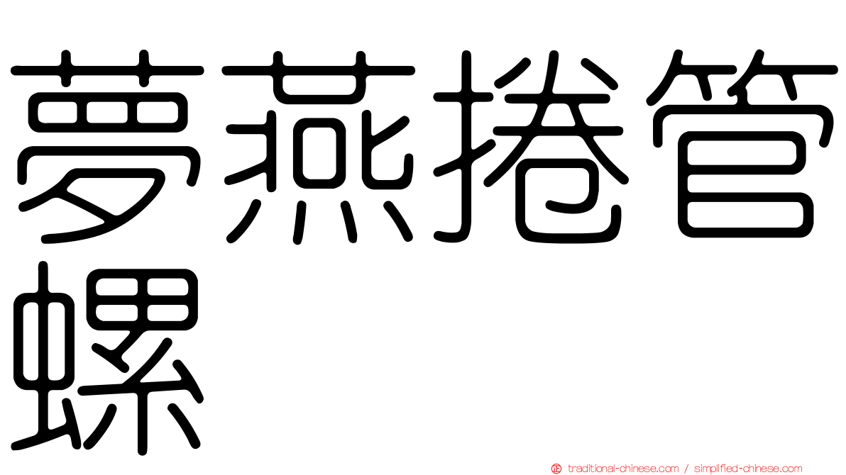 夢燕捲管螺