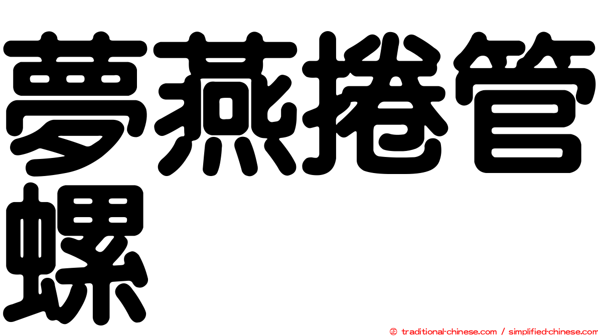 夢燕捲管螺