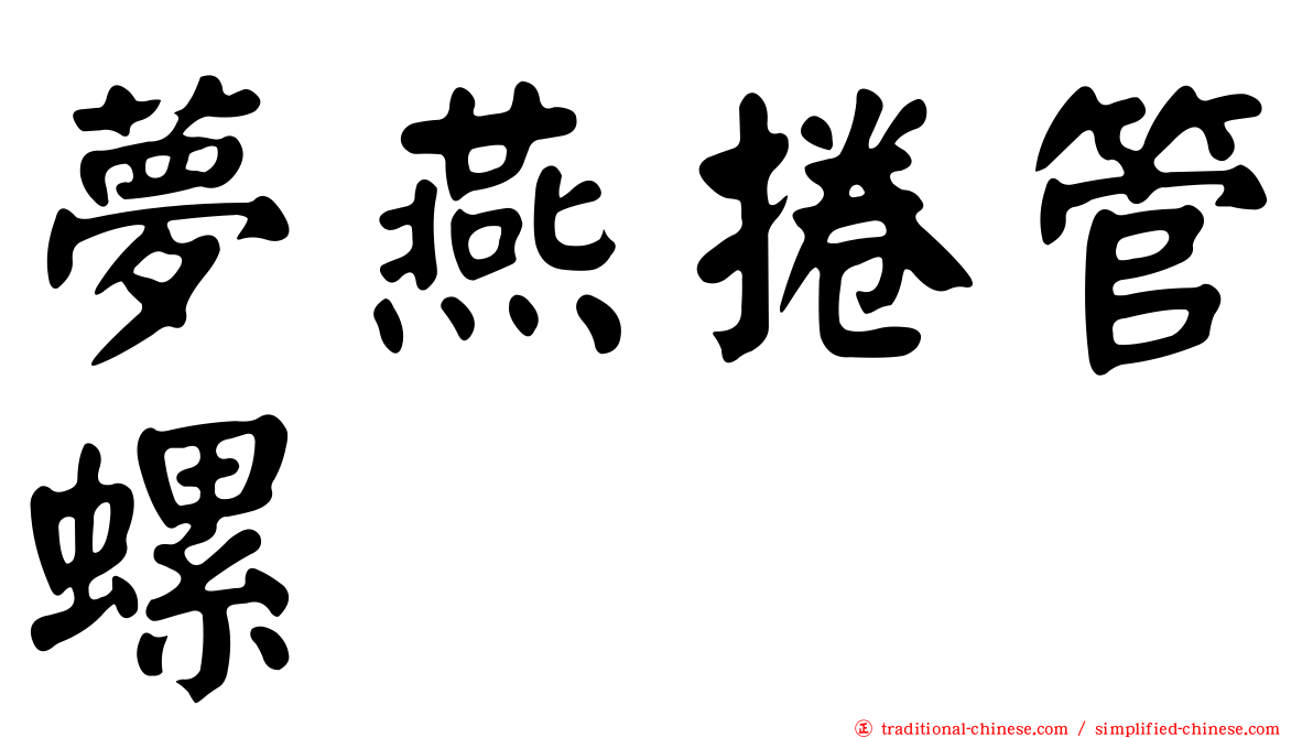 夢燕捲管螺
