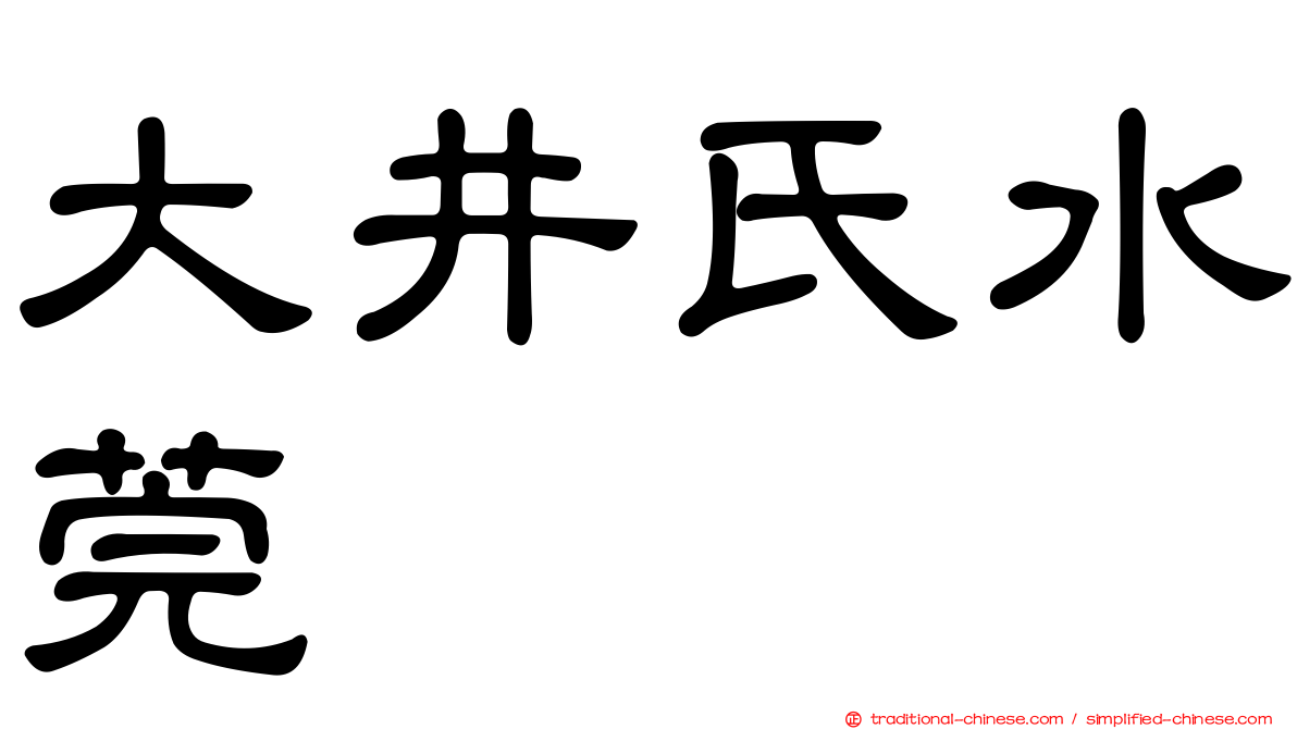 大井氏水莞