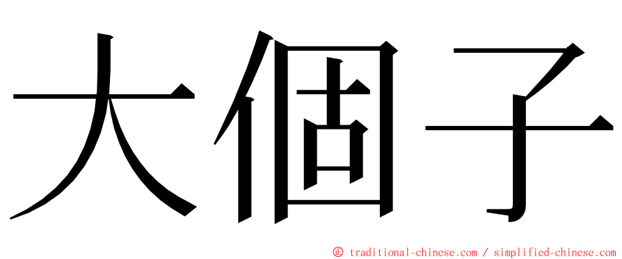 大個子 ming font