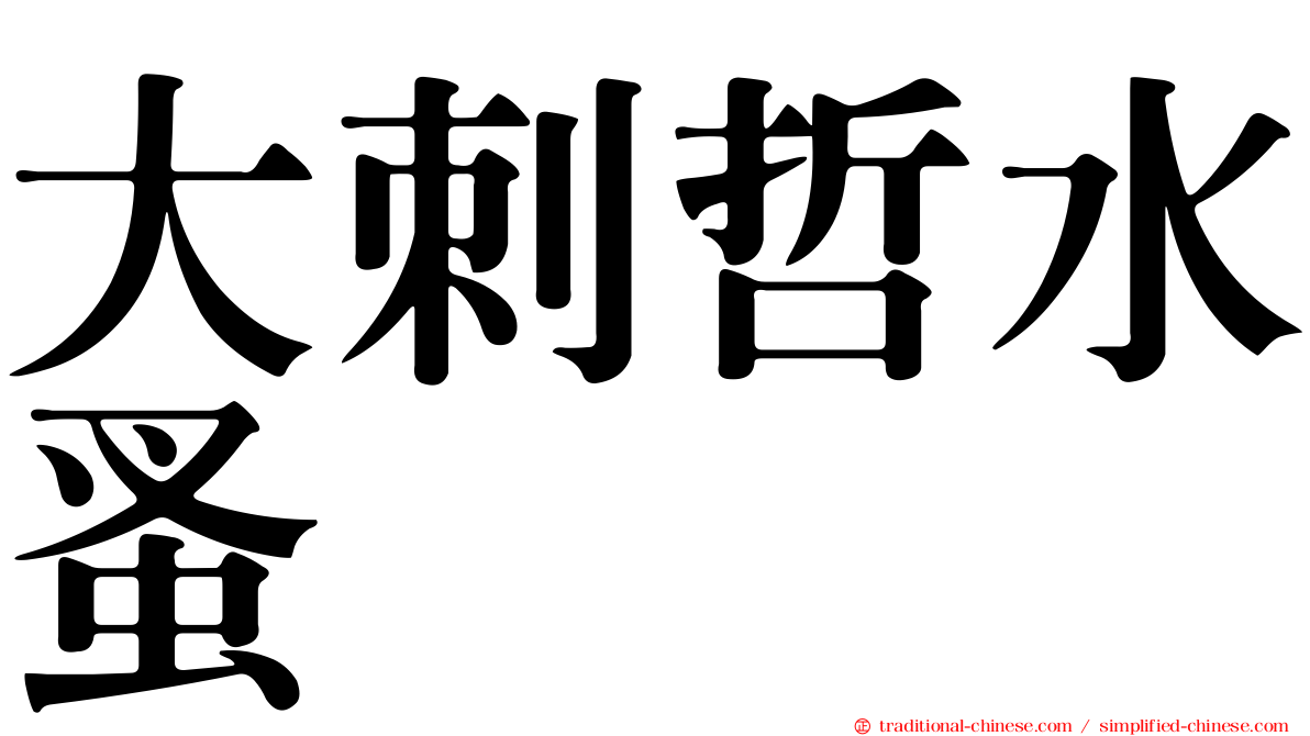 大刺哲水蚤