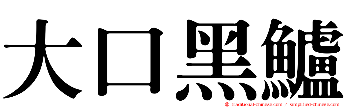 大口黑鱸