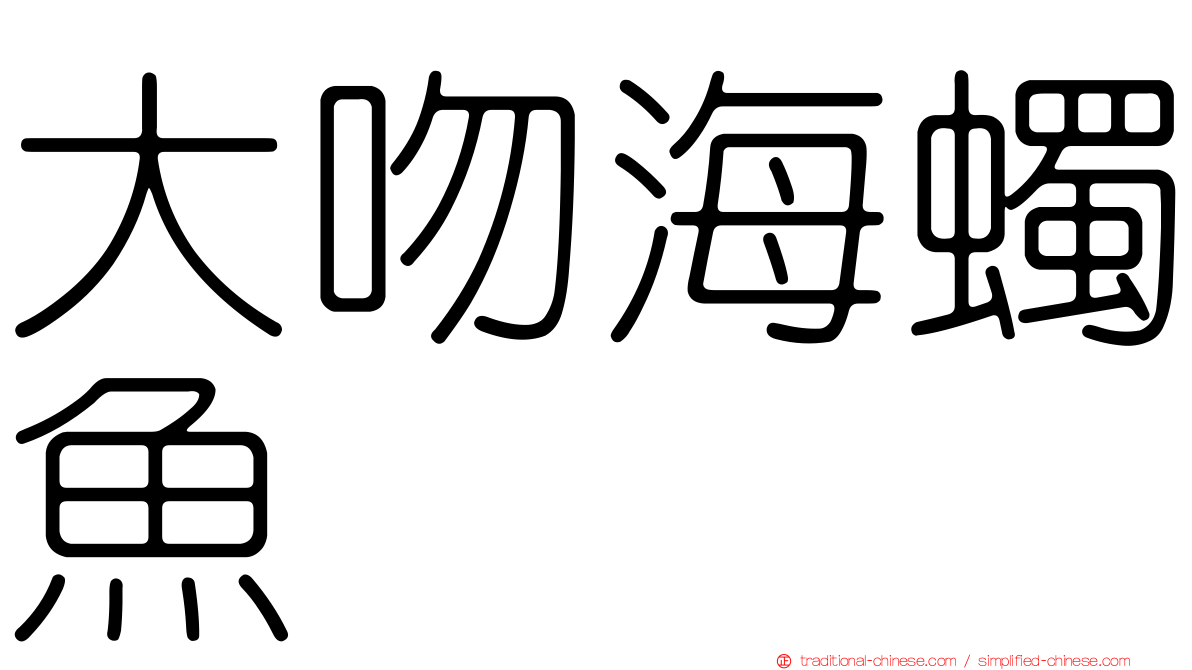 大吻海蠋魚