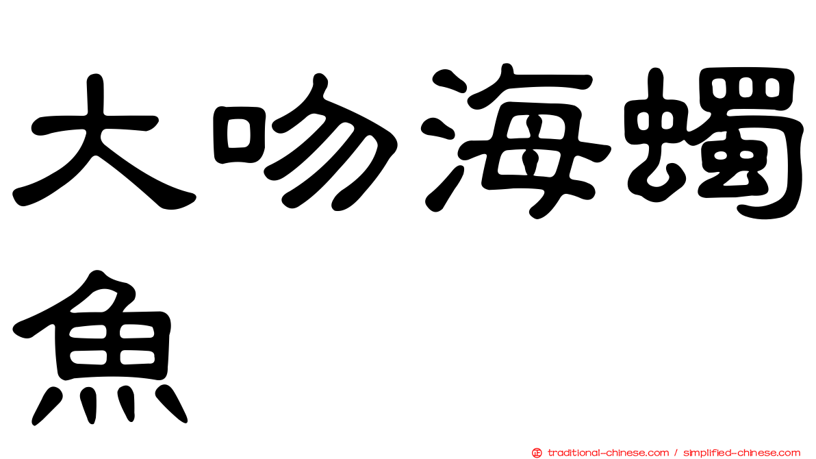 大吻海蠋魚