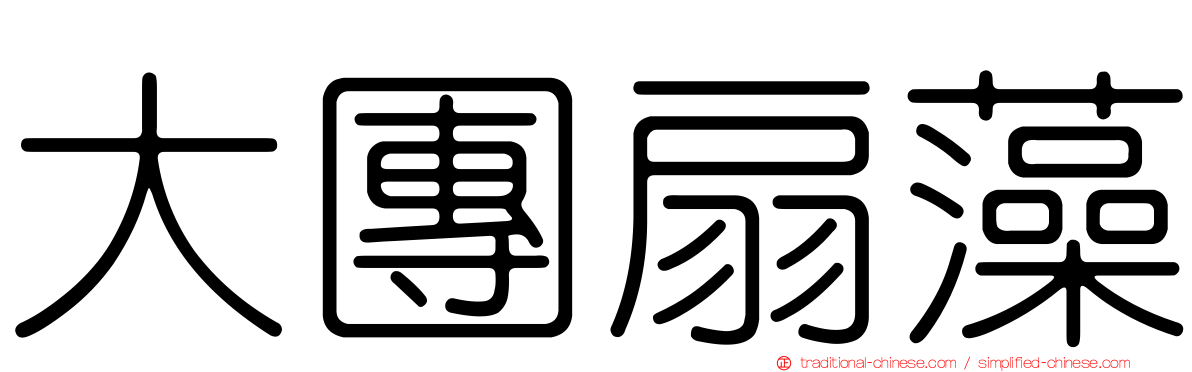 大團扇藻