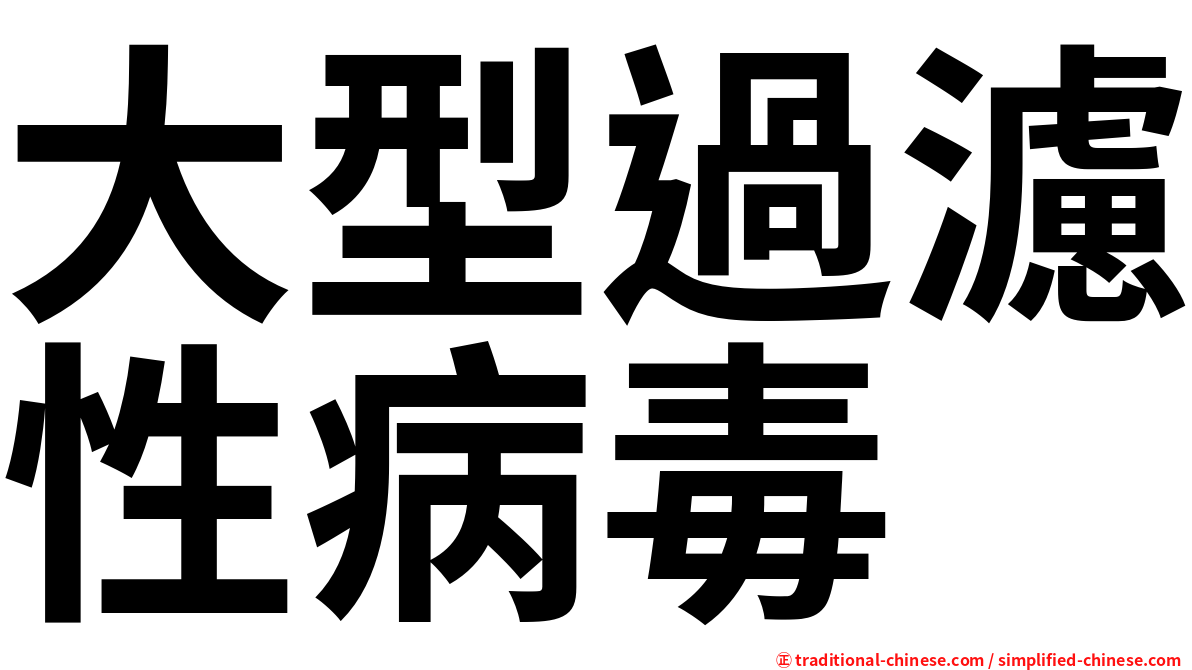 大型過濾性病毒