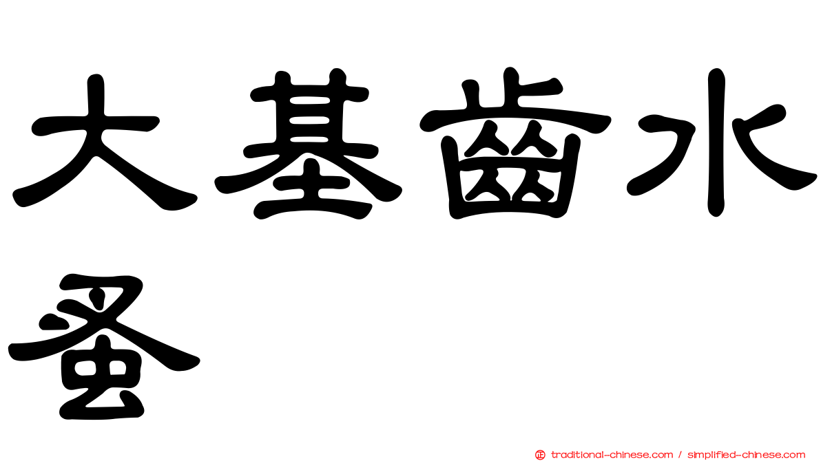 大基齒水蚤